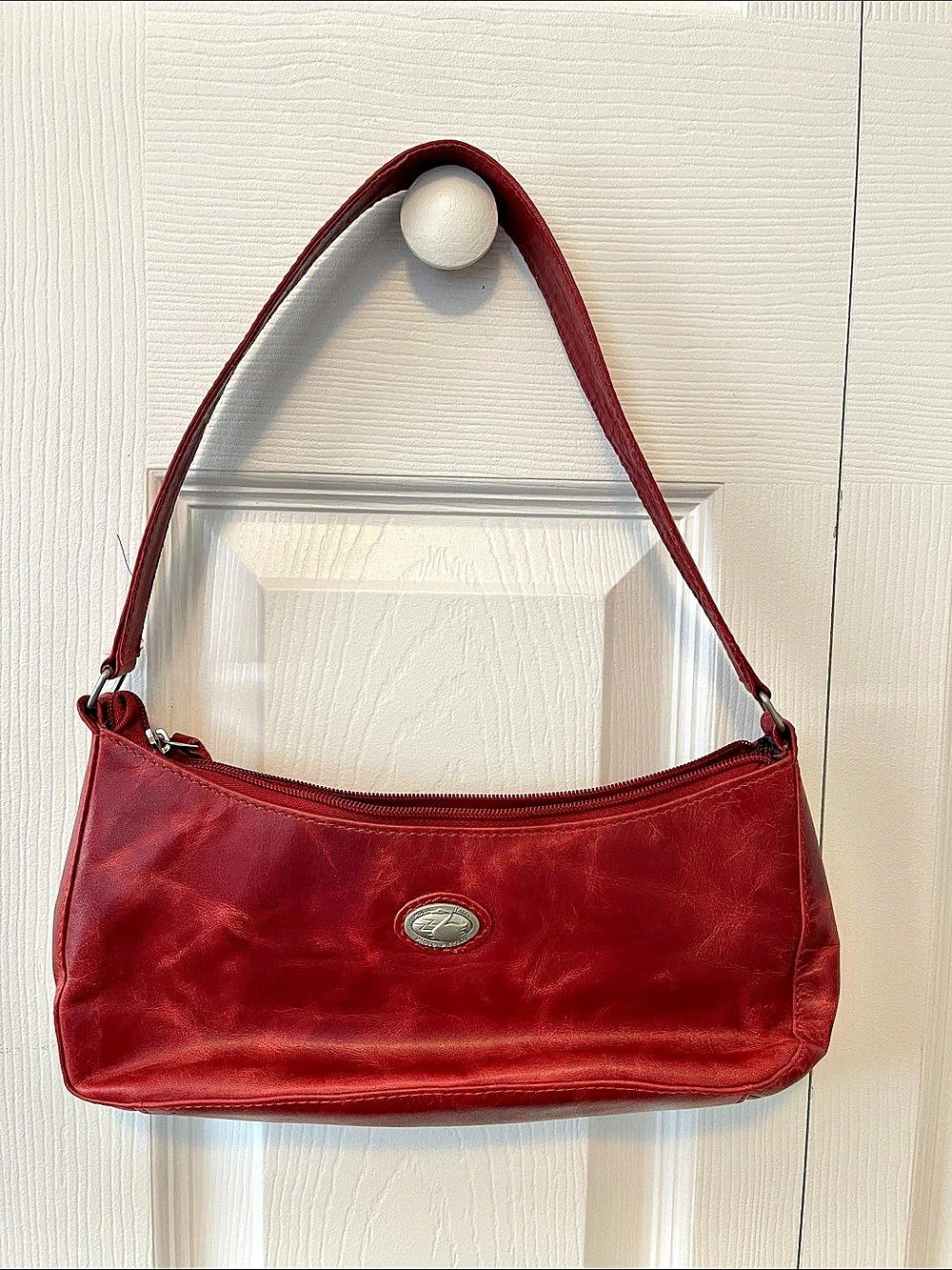 The Sak Leather Shoulder Bag in Red
